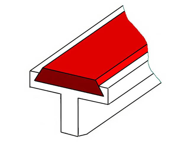 Sealing bar with silicone rubber