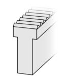 Cross grooved sealing bars