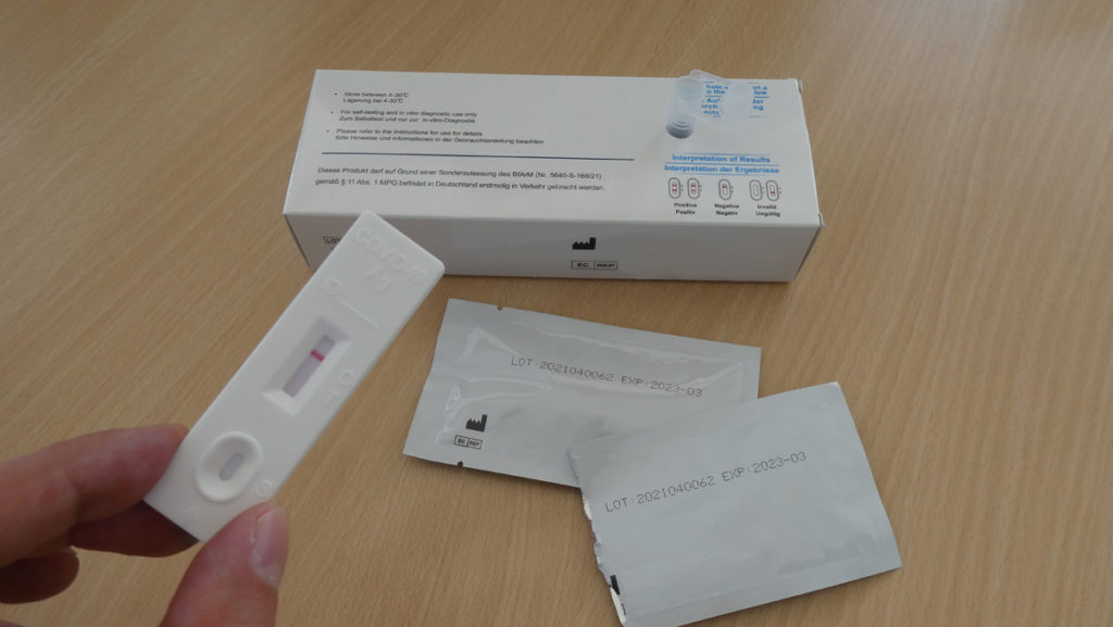 Negative covid 19 test